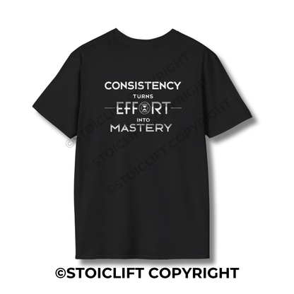 StoicLift Unisex Softstyle T-Shirt – "Consistency turns effort into mastery."