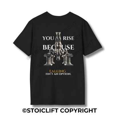 StoicLift Unisex Softstyle T-Shirt – "You rise because falling isn’t an option."