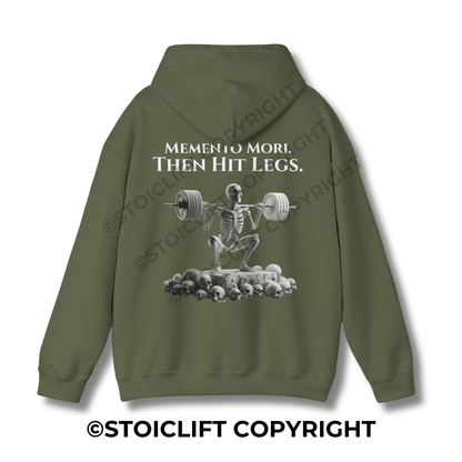 StoicLift Heavy Blend Hoodie - "Memento mori, then hit legs."