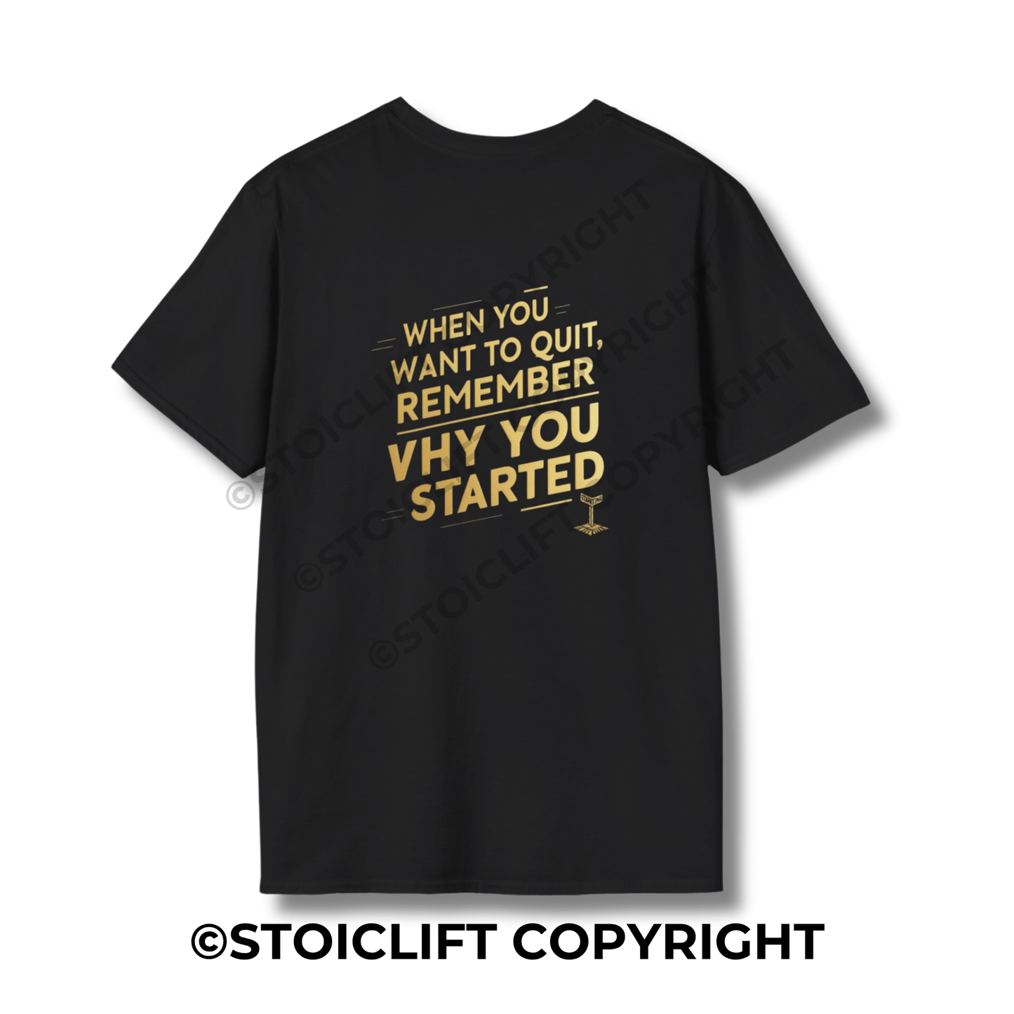 StoicLift Unisex Softstyle T-Shirt – "When you want to quit, remember why you started."