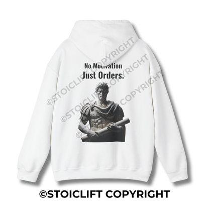 StoicLift Heavy Blend Hoodie - "No motivation, just orders."