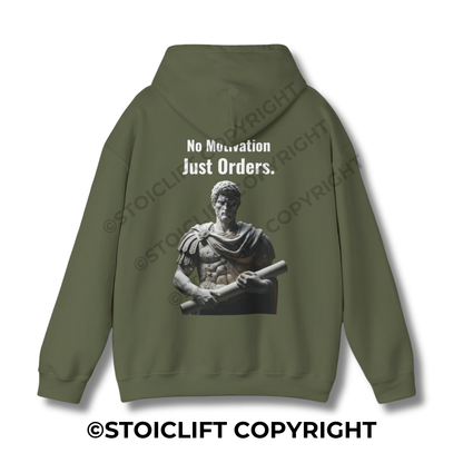 StoicLift Heavy Blend Hoodie - "No motivation, just orders."