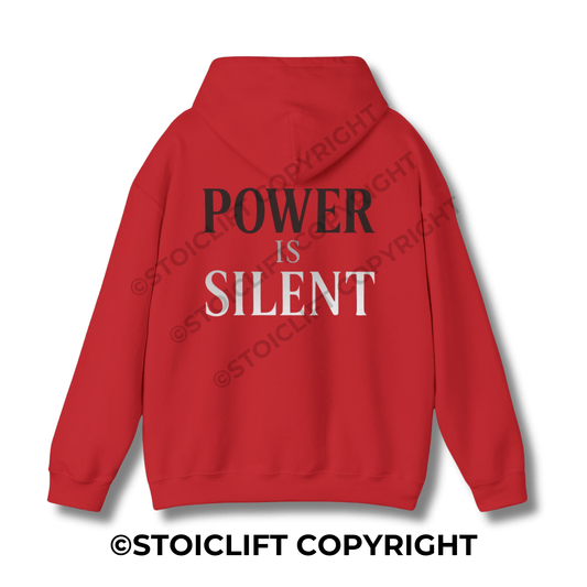 StoicLift Heavy Blend Hoodie - "Power is silent."