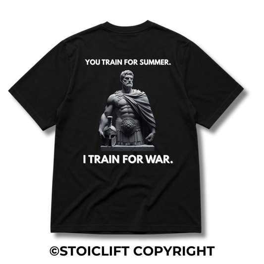 "You Train For Summer. I Train For War." - Heavyweight Oversized Tee