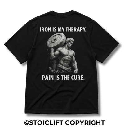 "Iron is my therapy..." - Heavyweight Oversized Tee