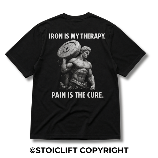 "Iron is my therapy..." - Heavyweight Oversized Tee