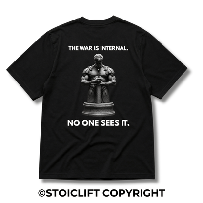 "THE WAR IS INTERNAL." - Heavyweight Oversized Tee