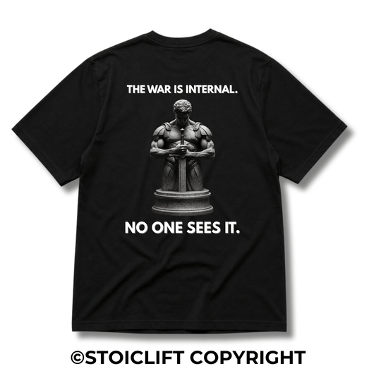 "THE WAR IS INTERNAL." - Heavyweight Oversized Tee
