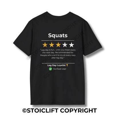 StoicLift Unisex Softstyle T-Shirt – "Squats"