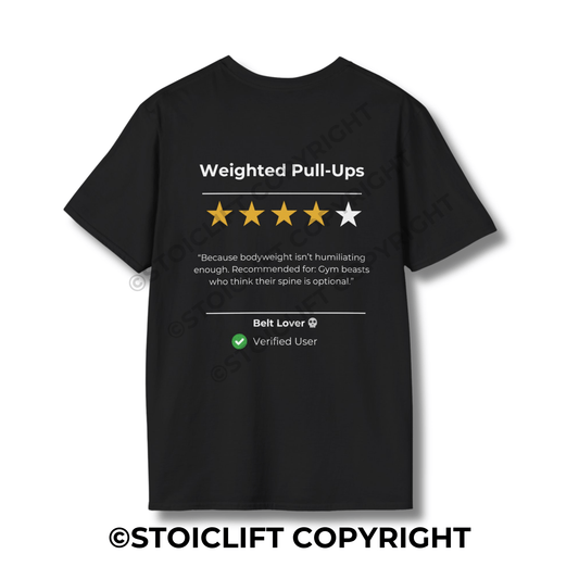 StoicLift Unisex Softstyle T-Shirt – "Weighted Pull-Ups"
