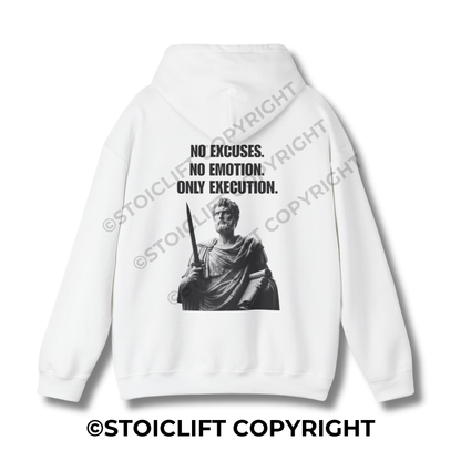 StoicLift Heavy Blend Hoodie - "NO EXCUSES. NO EMOTION. ONLY EXECUTION."