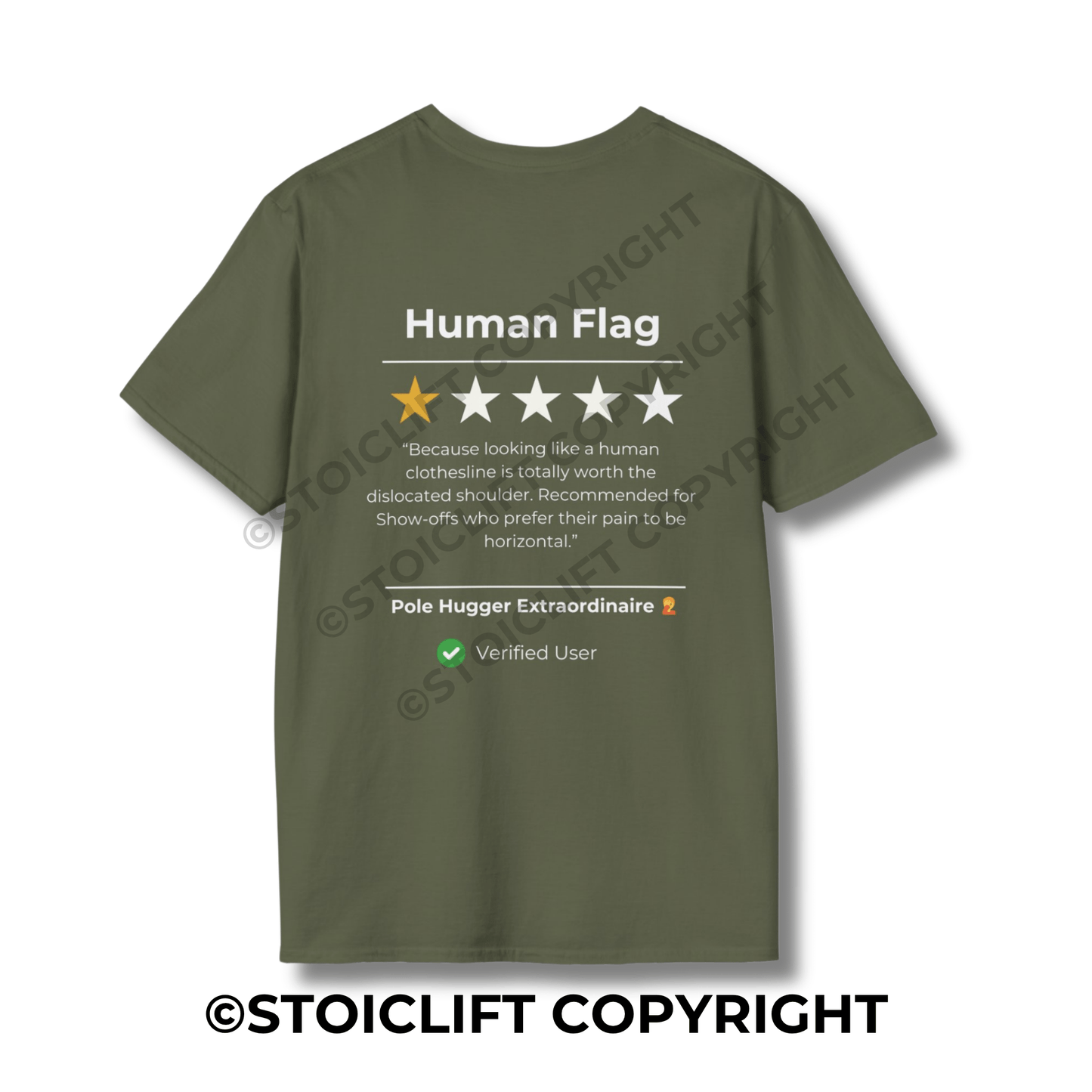 StoicLift Unisex Softstyle T-Shirt – "Human Flag"