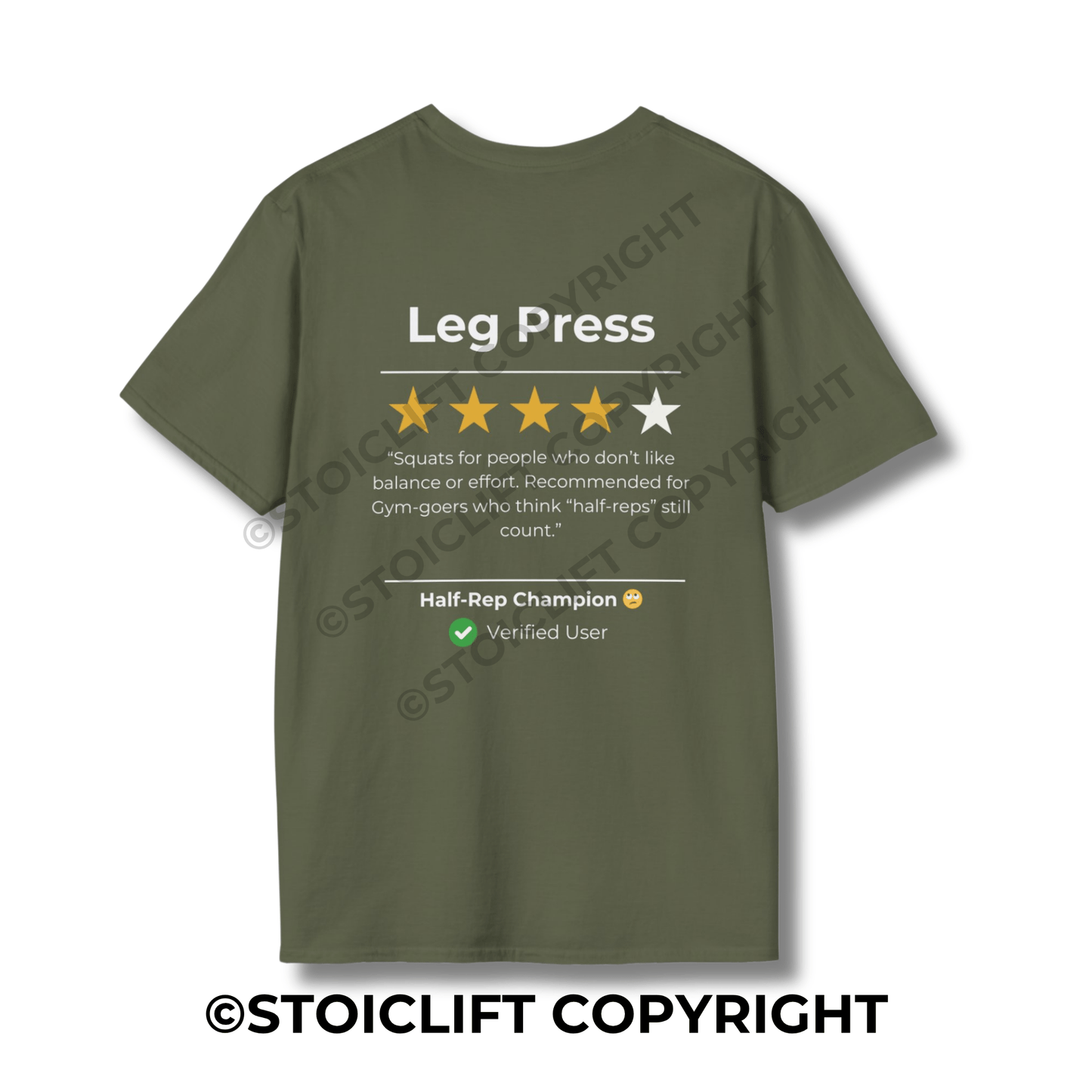 StoicLift Unisex Softstyle T-Shirt – "Leg Press"