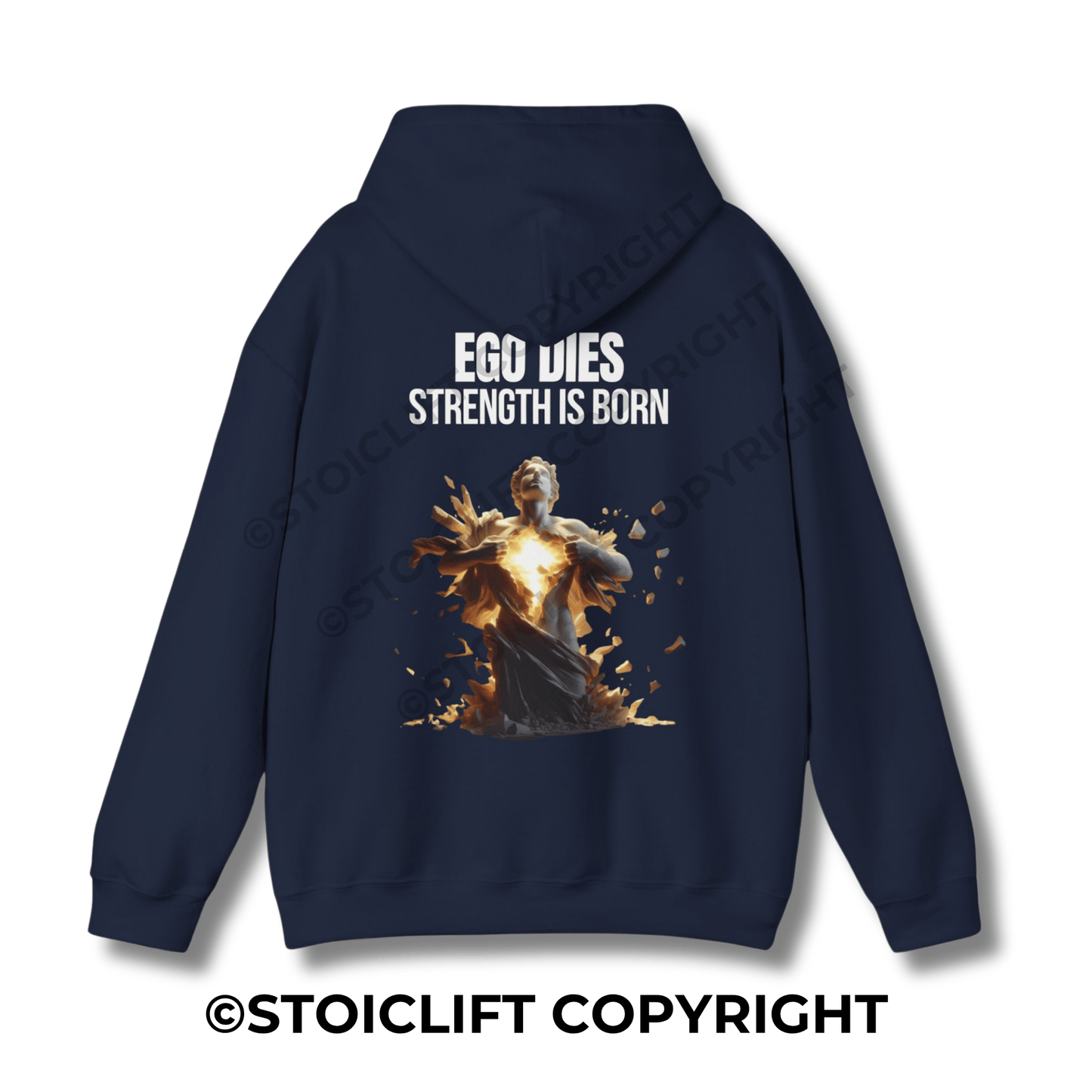 "EGO DIES, STRENGTH IS BORN" - Hoodie