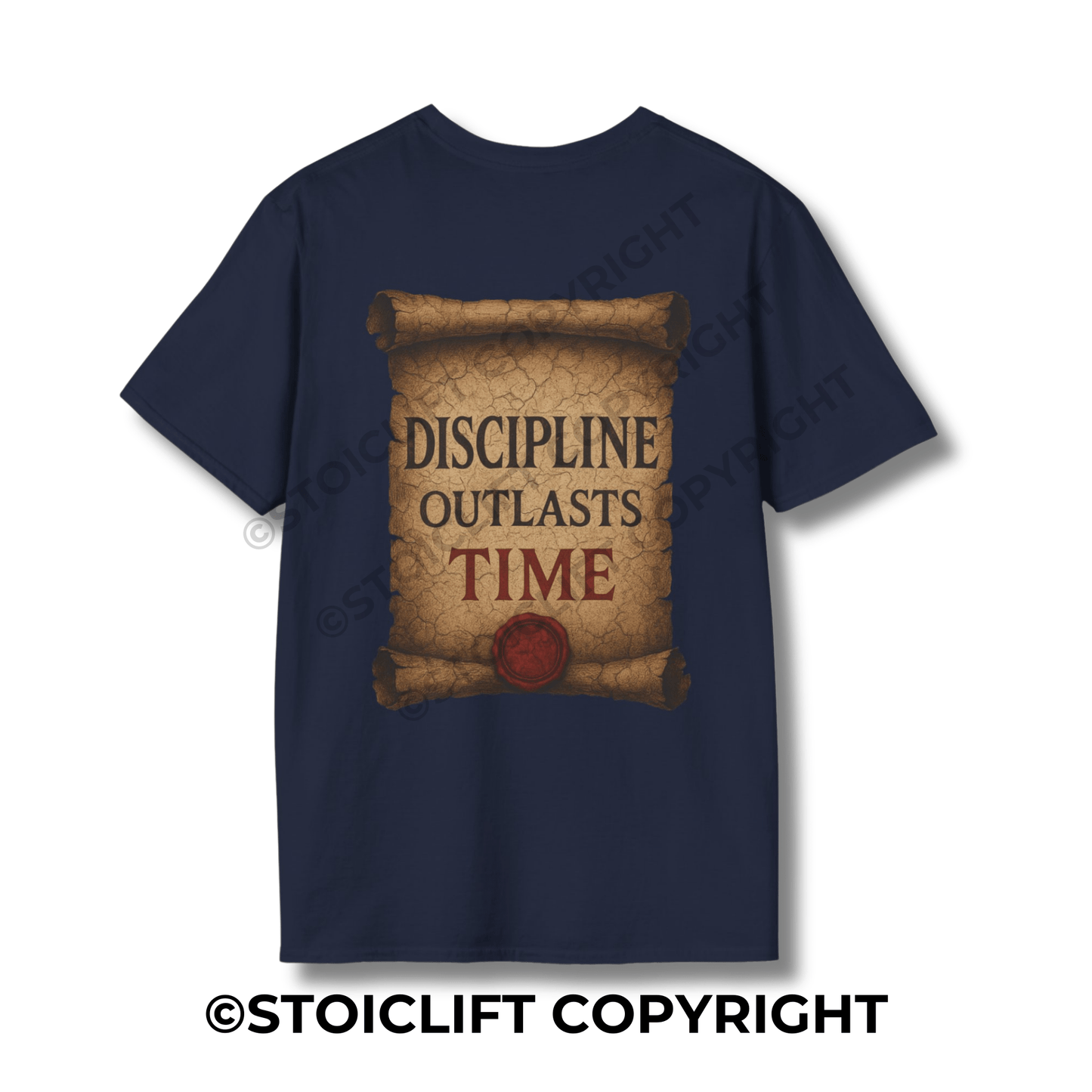 StoicLift Unisex Softstyle T-Shirt – "Discipline outlasts time."