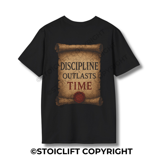 StoicLift Unisex Softstyle T-Shirt – "Discipline outlasts time."