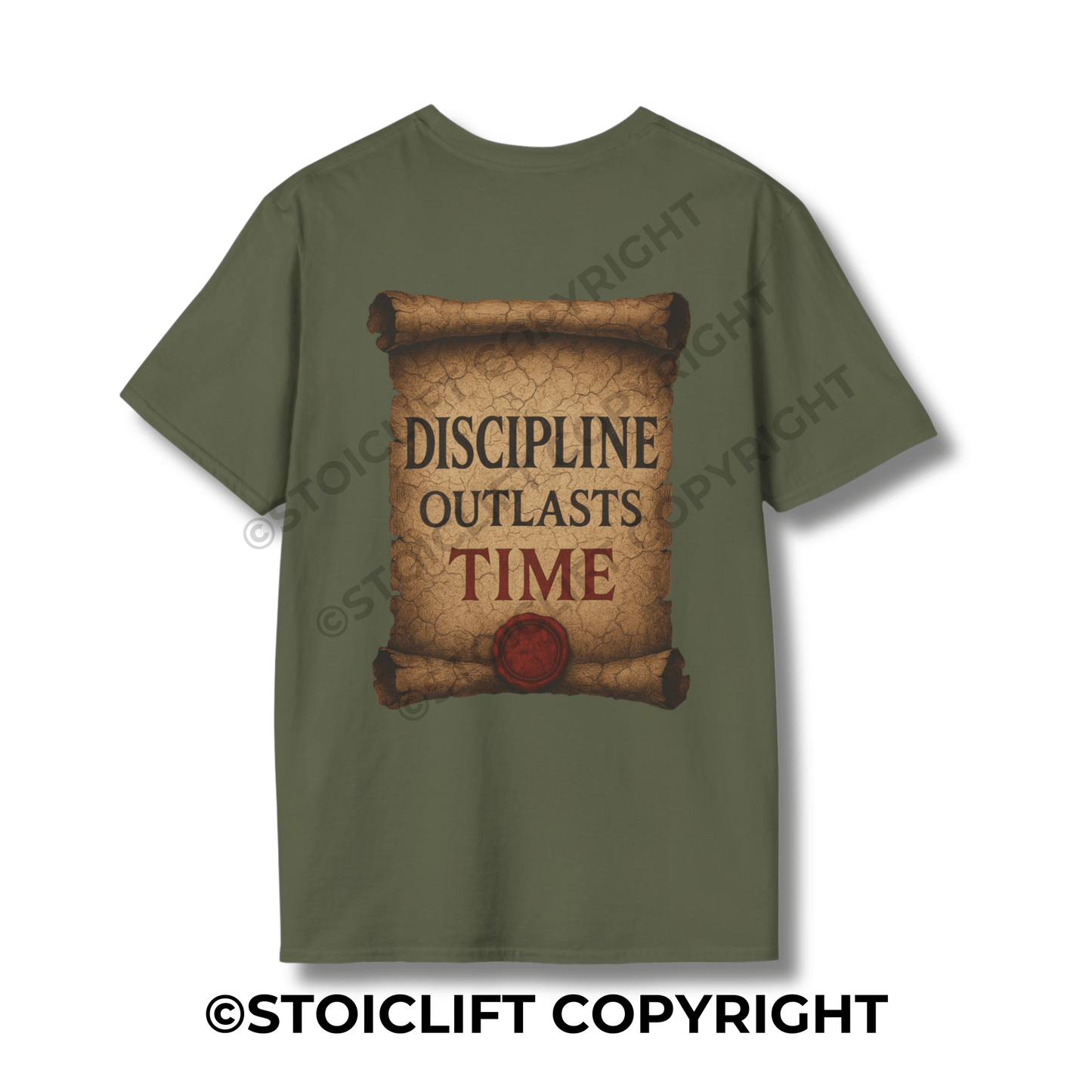 StoicLift Unisex Softstyle T-Shirt – "Discipline outlasts time."