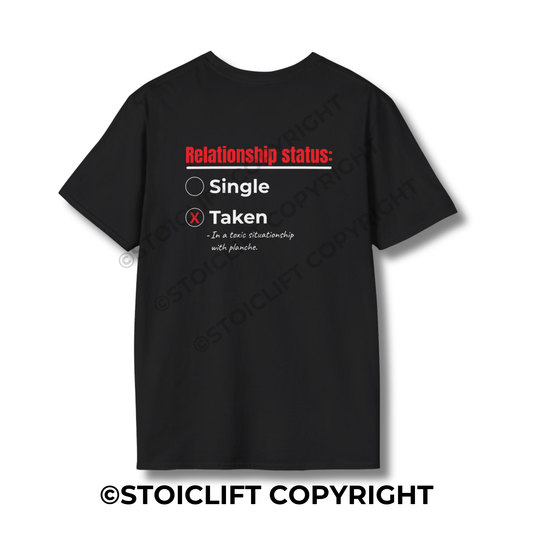 StoicLift Unisex Softstyle T-Shirt – "Relationship status"