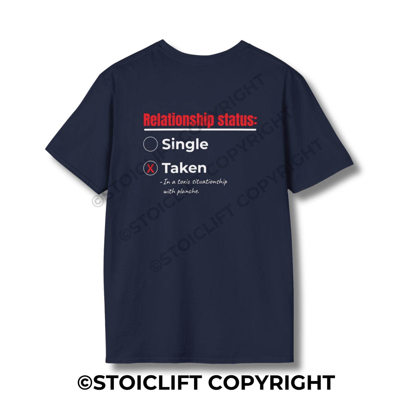 StoicLift Unisex Softstyle T-Shirt – "Relationship status"