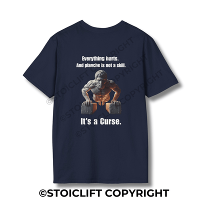 StoicLift Unisex Softstyle T-Shirt – "Everything hurts. Planche Edition"