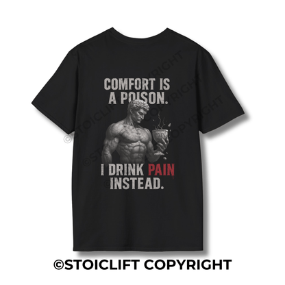 StoicLift Unisex Softstyle T-Shirt – "Comfort is a poison."