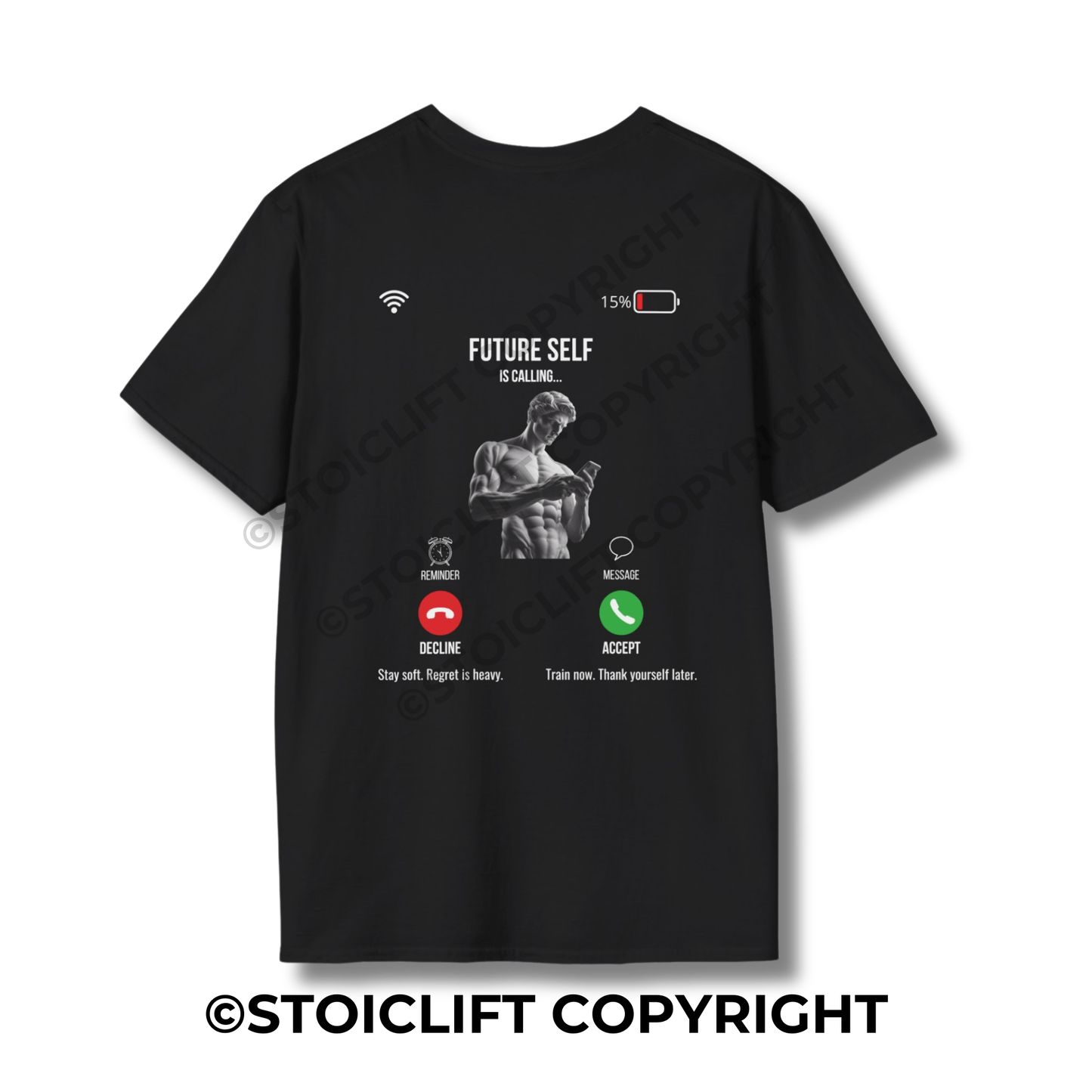 StoicLift Unisex Softstyle T-Shirt – "FUTURE SELF is calling..."