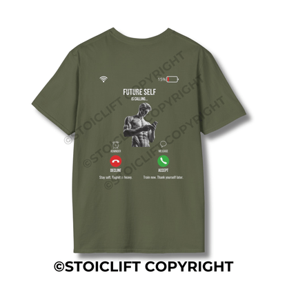 StoicLift Unisex Softstyle T-Shirt – "FUTURE SELF is calling..."