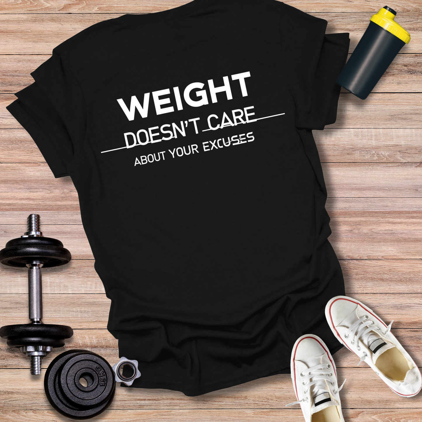 StoicLift Unisex Softstyle T-Shirt – "Weight doesn't care about your excuses."
