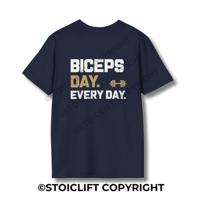 StoicLift Unisex Softstyle T-Shirt – "Biceps day. Every day."