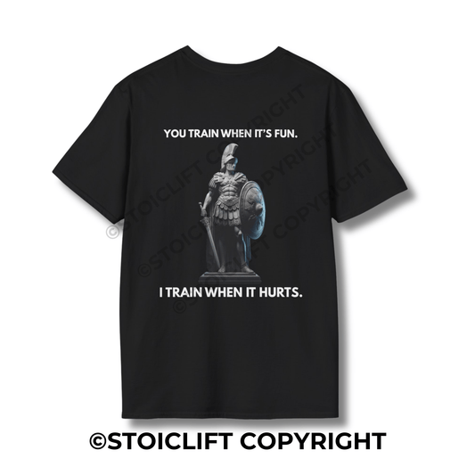 "YOU TRAIN WHEN IT’S FUN. I TRAIN WHEN IT HURTS." - Regular Fit Tee