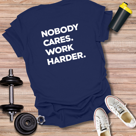 StoicLift Unisex Softstyle T-Shirt – "Nobody cares. Work harder."