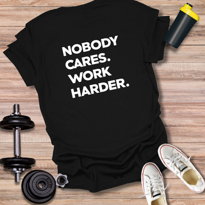 StoicLift Unisex Softstyle T-Shirt – "Nobody cares. Work harder."