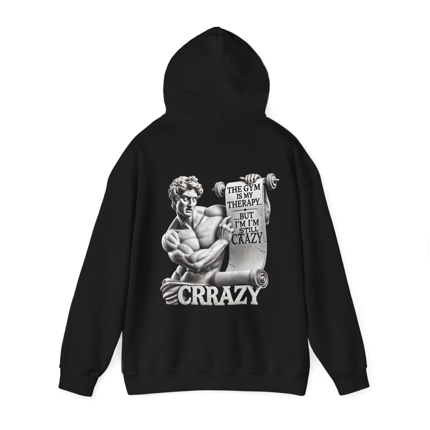 StoicLift Heavy Blend Hoodie - "The gym is my therapy, but I'm still crazy."