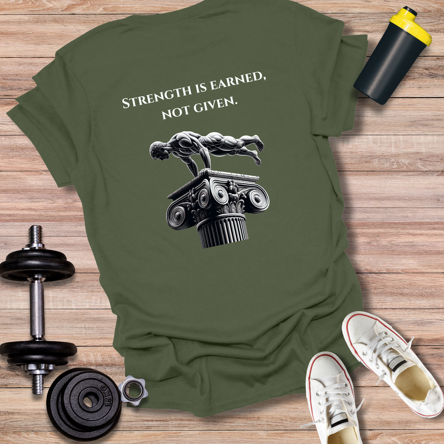 StoicLift Unisex Softstyle T-Shirt – "Strength is earned, not given."