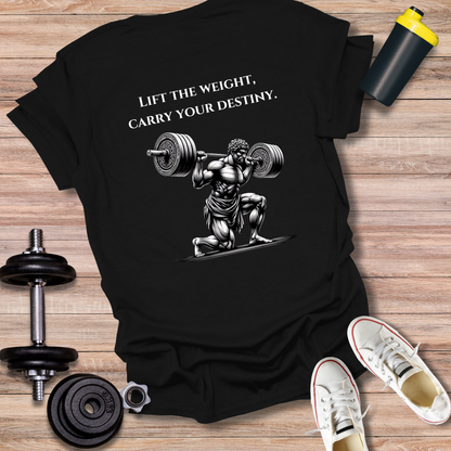 StoicLift Unisex Softstyle T-Shirt – "Lift the weight, carry your destiny."