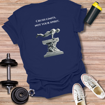StoicLift Unisex Softstyle T-Shirt – "Crush limits, not your spirit."