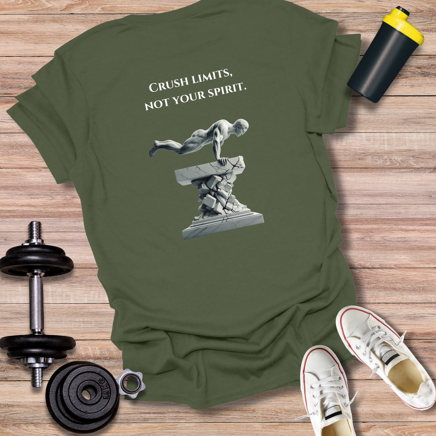 StoicLift Unisex Softstyle T-Shirt – "Crush limits, not your spirit."