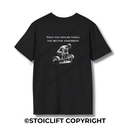 StoicLift Unisex Softstyle T-Shirt – "What you endure today, you become tomorrow."