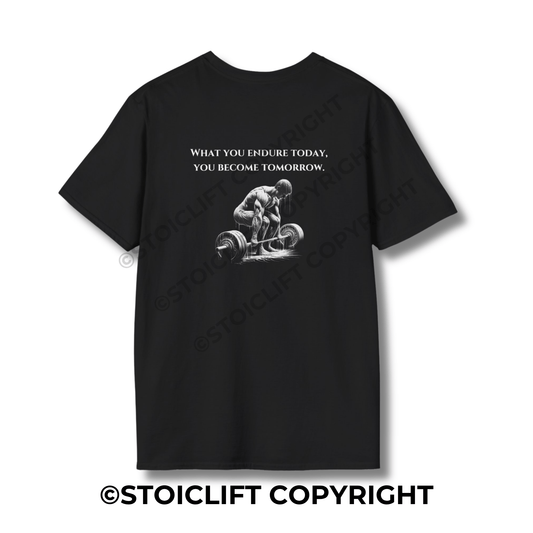 StoicLift Unisex Softstyle T-Shirt – "What you endure today, you become tomorrow."