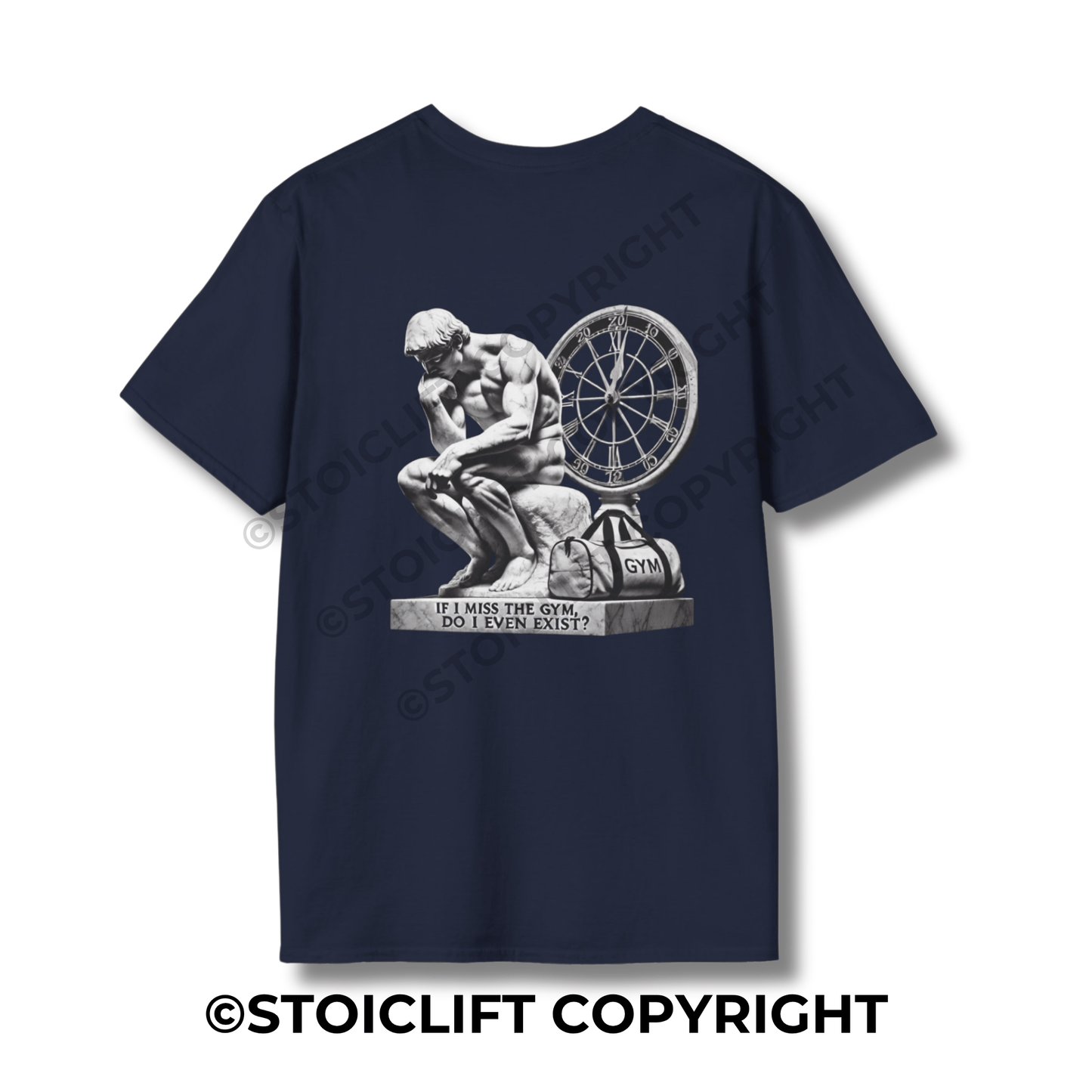 StoicLift Unisex Softstyle T-Shirt – "If I miss the gym, do I even exist?"